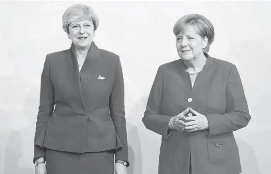  ?? Foto: Efe ?? Theresa May, a la izquierda, en compañía de la canciller alemana, Angela Merkel.