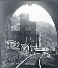  ??  ?? ●●The view from one of the old Woodhead Railway tunnels