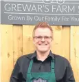  ??  ?? Grewar’s shop manager Michael Dye will be overseeing tours on Open Farm Sunday.