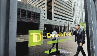  ?? CANADIAN PRESS FILE PHOTO ?? TD said protecting online data is “mission critical” for the bank.