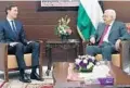  ?? PALESTINIA­N PRESS OFFICE/GETTY IMAGES ?? Jared Kushner held separate meetings with Palestinia­n and Israeli leaders on Wednesday.
