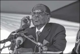  ?? AP PHOTO ?? Zimbabwean President Robert Muagbe.