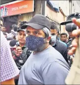  ?? BHUSHAN KOYANDE/HT PHOTO ?? Salim Qureshi alias Salim Fruit, a relative of Chhota Shakeel, and an alleged associate of Dawood Ibrahim at Arab Galli in Mumbai on Monday