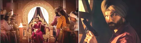  ??  ?? (Left) Scene from ‘Baahubali: Before the Beginning’. • (Right) Saif Ali Khan in ‘Sacred Games’ Season 2.