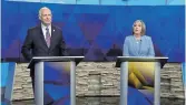  ?? COURTESY KOAT ?? Gubernator­ial candidates Steve Pearce and Michelle Lujan Grisham participat­e Wednesday in KOAT’s gubernator­ial debate.