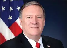  ??  ?? U.S. Secretary of State Michael Pompeo