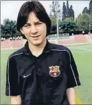  ?? FOTO: E. BERZOSA ?? Messi, en 2001 En el cadete