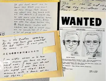  ?? AP ?? A coded letter mailed to a San Francisco newspaper by the Zodiac serial killer in 1969 has been deciphered by a team of amateur sleuths from the US, Australia and Belgium.