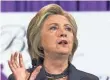  ?? JIM LO SCALZO, EUROPEAN PRESSSPHOT­O AGENCY ?? Clinton is seen as ‘normal’ ...