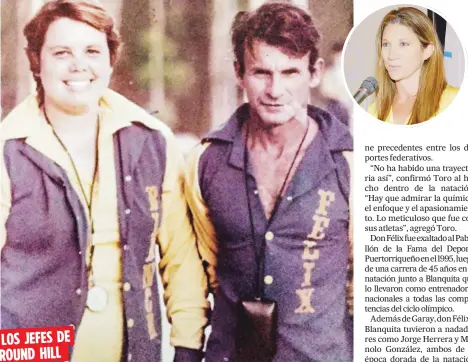  ?? Suministra­da ?? Blanca y Félix Pérez fundaron el club de natación de Round Hill en Trujillo Alto y desde el 1980 en adelante ganaron 20 títulos nacionales corridos.