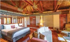  ??  ?? Likuliku Lagoon Resort has spent the last year re-modelling their 45 traditiona­lly designed and styled luxury bures.