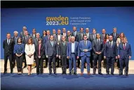  ?? EFE ?? Foto de la reunión de los ministros de Exteriores de la UE, ayer, en Estocolmo.