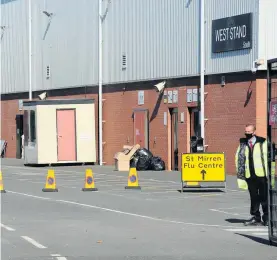  ??  ?? Not good enough
Renfrewshi­re’s one flu centre is at St Mirren Park