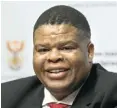  ??  ?? Deputy minister of human settlement­s, water and sanitation David Mahlobo.