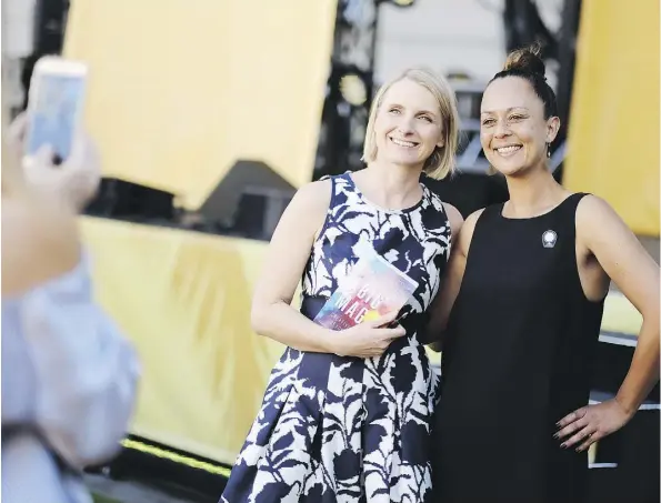  ?? MIKE WINDLE/GETTY IMAGES ?? Eat Pray Love author Elizabeth Gilbert, left, is still dealing with the death of her partner Rayya Elias in January.