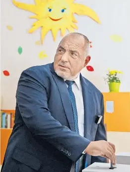  ?? ?? Der Ex-Premier und unter Korruption­sverdacht stehende Chef der Klientelpa­rtei Gerb, Bojko Borissov, will wieder an die Macht.