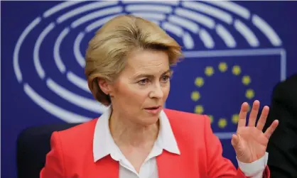  ??  ?? Ursula von der Leyen, the European commission president-elect, has pledged to bring forward the proposal within 100 days of taking office. Photograph: Vincent Kessler/Reuters