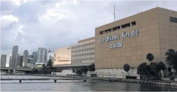  ??  ?? The Miami Herald Building, owned by second-largest US newspaper group McClatchy Co, is seen in this file photo.