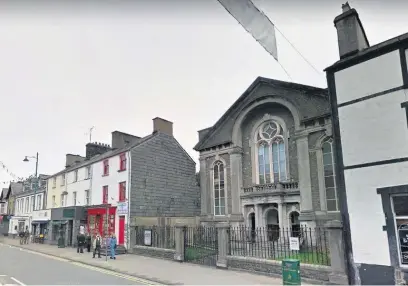  ?? Google Streetview ?? ● Capel Salem has stood on Porthmadog high street since 1827, being rebuilt in 1860