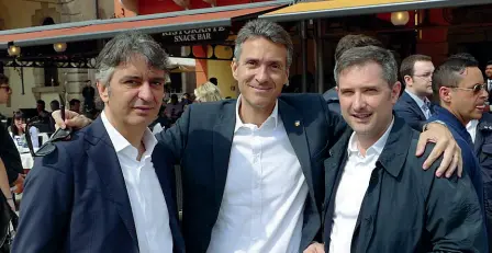  ??  ?? Alleati
Da sinistra Federico Sboarina, Stefano Casali e Matteo Gasparato