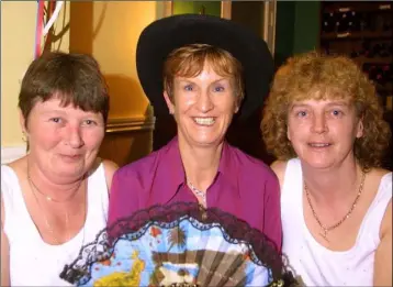  ??  ?? BLAST FROM THE PAST -2004: Eileen Chambers, Alice Brown and Carmel Dunbar at a line dancing charity night in the Courtown Hotel.