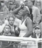  ?? ROBERT DEUTSCH / USA TODAY SPORTS ?? Sloane Stephens smiles after beating Venus Williams in Ashe Stadium on Thursday.