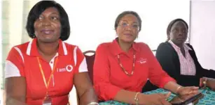  ??  ?? L-R: Senior Product Manager, Vodacom Business, Nigeria, Mrs. Funke Atanda, CEO, EDUMARK Consult Ltd and Convener of Total School Support Seminar and Exhibition (TOSSE), Mrs Yinka Ogunde and John Maxwell leadership coach, Mrs. Vera Role, during the event