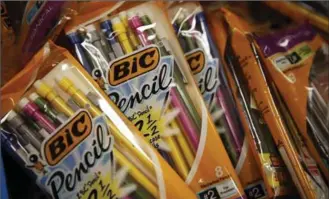  ?? BLOOMBERG FILE PHOTO ?? Bic mechanical pencils are displayed for sale at a Target store in Torrance, Calif.