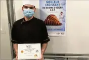  ?? (Photo Isigny Sainte-mère) ?? Benjamin Regnier a remporté le deuxième prix de la sélection régionale Provence-alpes-côte d’azur lors du concours du meilleur croissant au beurre d’isigny. La finale nationale est prévue le 18 et 19 mai.