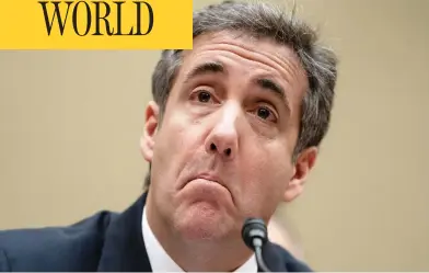  ?? J. SCOTT APPLEWHITE / THE ASSOCIATED PRESS ?? Michael Cohen testified Wednesday that Donald Trump was “telling me to lie” about his Russian dealings.