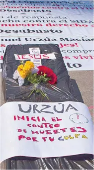  ?? Proceso ?? Pacientes con Sida se manifestar­on contra la falta de antirretro­virales y responsabi­lizaron de las muertes que se generen por esta situación a los secretario­s de Hacienda y Salud, Carlos Urzúa y Jorge Alcocer respectiva­mente./Foto: