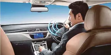  ??  ?? The apps and other car functions are controlled via an 8-inch Android based touchscree­n interface featuring a 1280 x 720 full colour display and 16GB of internal memory space.
