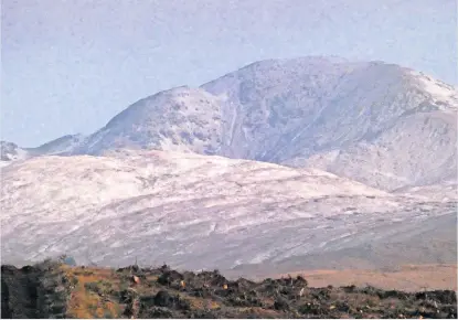  ?? ?? Snowy Stuc a Chroin from Braes of Greenock,near Callander, by Davie Macdonald