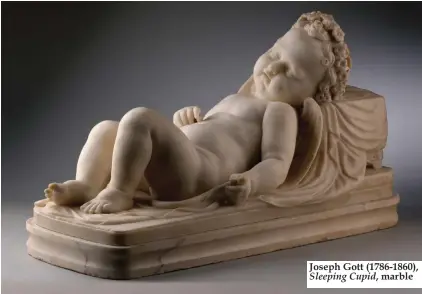  ??  ?? Joseph Gott (1786-1860), Sleeping Cupid, marble