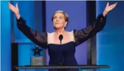  ?? AP ?? Actor Julie Andrews accepts the 48th AFI Life Achievemen­t Award during a Los Angeles gala earlier this month.