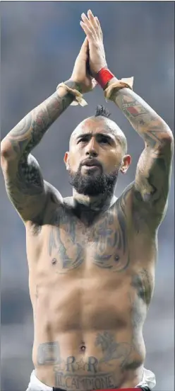  ??  ?? CARISMÁTIC­O. Arturo Vidal puede acabar en el Barça.