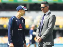  ??  ?? From top: Fans wear Richie Benaud wigs; ground staff tend to the wicket; Joe Root shares a joke with Kevin Pietersen