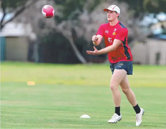  ?? Picture: AAP IMAGE ?? Gold Coast Suns recruit Harrison Wigg is on track to play a NEAFL practice game a week before the AFL season starts.