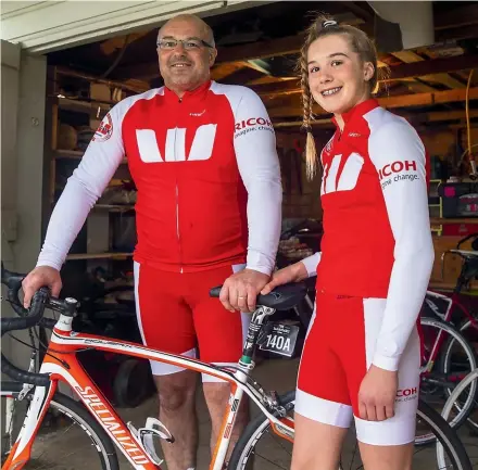  ?? STUFF ?? Invercargi­ll bank manager Phil Taylor and his daughter, Kennedy, who has had success in triathlons recently.