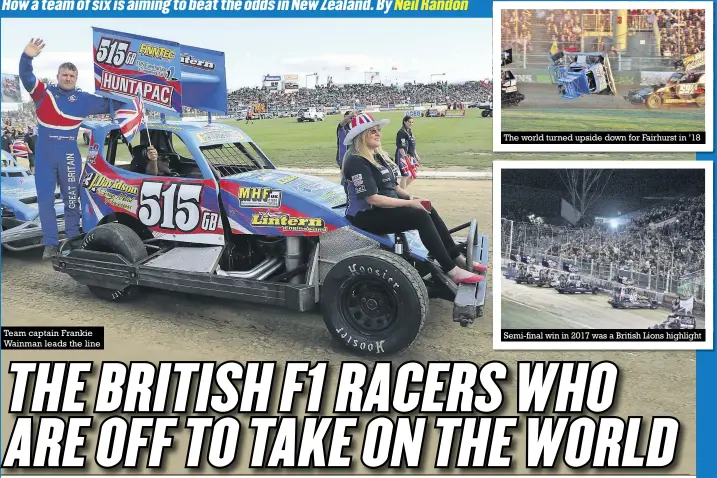  ??  ?? Team captain Frankie Wainman leads the line The world turned upside down for Fairhurst in ’18 Semi-final win in 2017 was a British Lions highlight