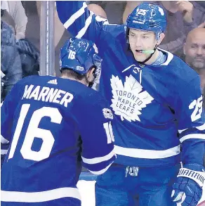  ?? NATHAN DENETTE / THE CANADIAN PRESS FILES ?? Scoring the winning goal for Toronto the last time it beat the Montreal Canadiens — Jan. 18, 2014 — was James van Riemsdyk, right. The Leafs have not beaten the Habs in nearly 1,400 days.