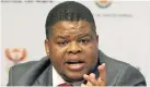  ??  ?? Underminin­g forces: State Security Minister David Mahlobo /Trevor Samson