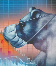  ??  ?? In the age of COVID-19, the bear market is different because investors all over the world are stuck at home and likely going crazy with market volatil