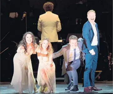  ?? Photograph­s by Craig T. Mathew and Greg Grudt Mathew Imaging ?? RUTHIE ANN MILES, left, Sarah Uriarte Berry, Jonathan Groff and Jesse Tyler Ferguson in “Sondheim.”