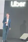  ??  ?? Competenci­a.Federico Ranero, director general de Uber México, durante el anuncio de los nuevos productos de la empresa.
