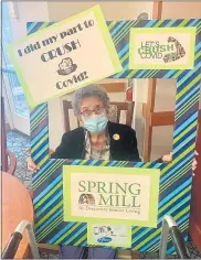  ??  ?? Spring Mill Senior Living resident Gertrude Emery was among the first to get the Pfizer vaccine at the center on Feb. 2.