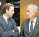  ?? Foto: APA / BMEIA / Dragan Tatic ?? Kurz und Van der Bellen bei der Uno in New York.