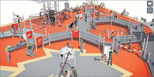  ?? SUBMITTED IMAGE ?? This is an artist rendering of the universall­y accessible playground that will be built this summer in Victoria Park in Charlottet­own. The entire cost of the installati­on is being paid for by Canadian Tire’s Jumpstart Charities program.