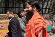  ?? PTI ?? Ramdev arriving at the Supreme Court on Tuesday.
