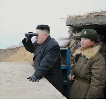  ?? Foto: AFP/KCNA ?? Braucht den Status Atommacht für innenpolit­ische Propaganda: Nordkoreas Machthaber Kim Jong Un